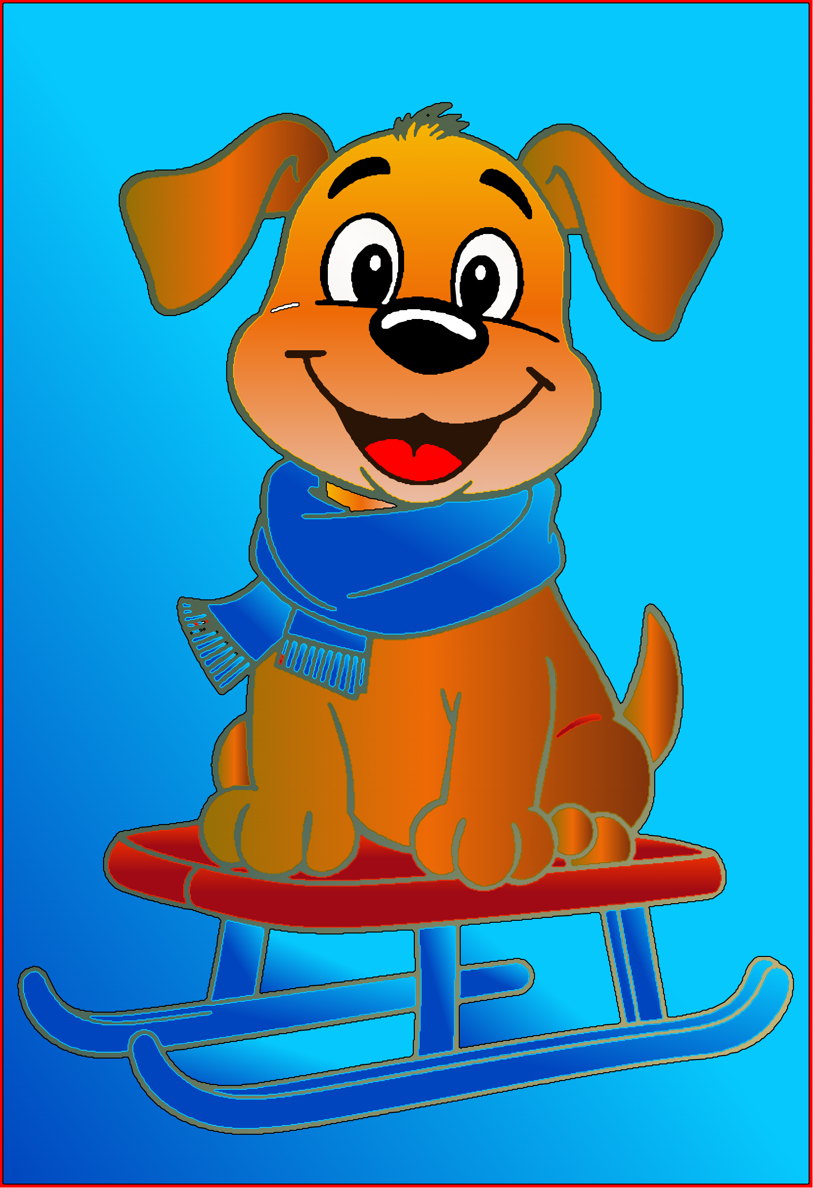 Dibujo de perro para niños coloreado en ColoringBits
