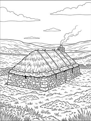 Black and white sample: Scottish Croft