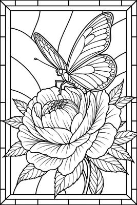 Black and white sample: Graceful Landing on Bloom