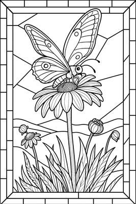 Black and white coloring page: Daisy Perch in the Hills