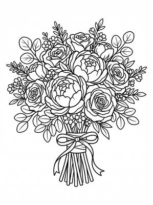 Black and white sample: Classic Bouquet