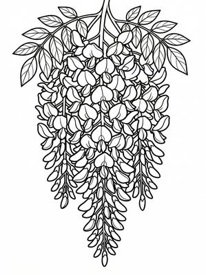 Black and white sample: Wisteria Trellis
