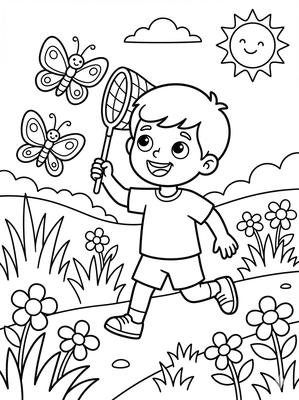 Black and white sample: Butterfly Chase