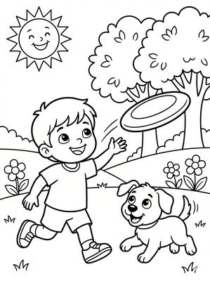 Black and white sample: Frisbee Pup