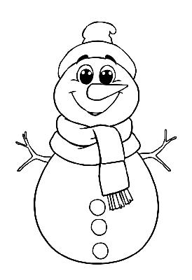 Black and white sample: Snowman