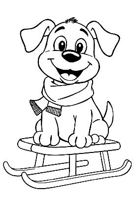 Black and white sample: Dog Sled