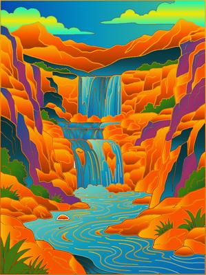 Colored preview: Tugela Falls, South Africa