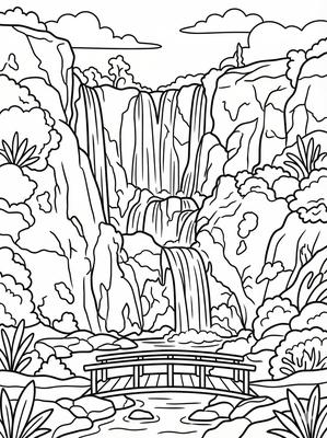 Black and white sample: Ouzoud Falls, Morocco
