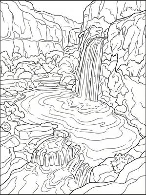 Black and white sample: Havasu Falls, USA