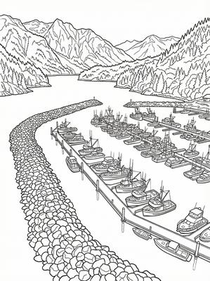 Black and white sample: Port Hardy Marina, Canada