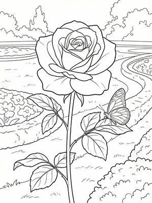 Black and white sample: Rose