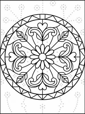 Black and white coloring page: Daisy