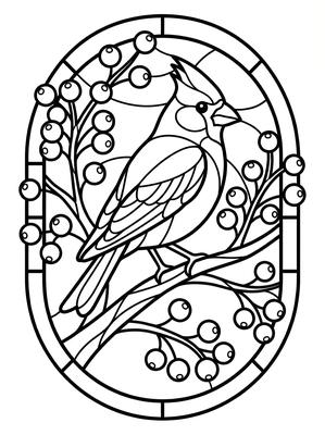 Black and white sample: Cardinal Berries