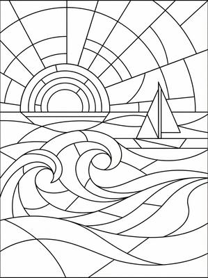 Black and white sample: Ocean Sunset