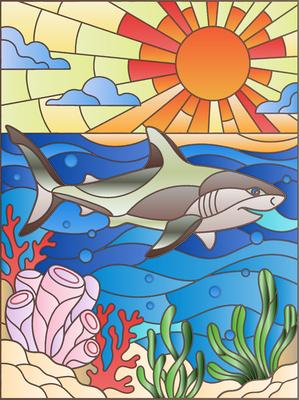 Colored preview: Friendly Shark
