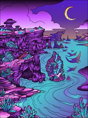 Colored preview: Ocean Cliffs