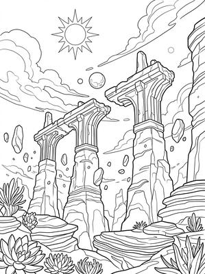 Black and white sample: Sky Bridge Ruins