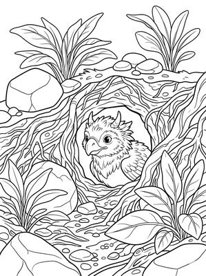 Black and white sample: Root Burrower