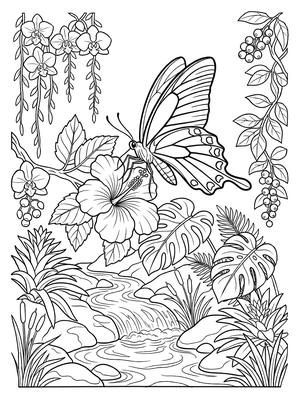 Black and white sample: Crimson Rose