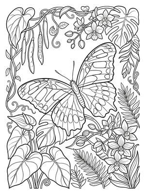 Black and white coloring page: Malachite
