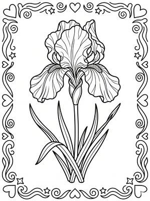 Black and white coloring page: February Wisdom