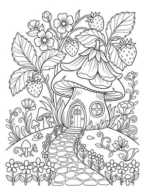 Black and white sample: Mushroom Home