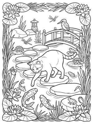 Black and white sample: Koi Peek