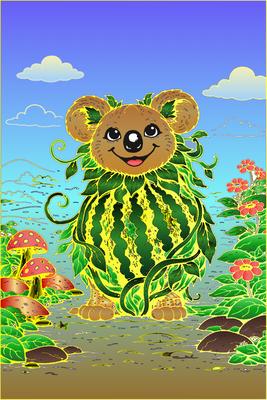 Colored preview: Watermelon Koala