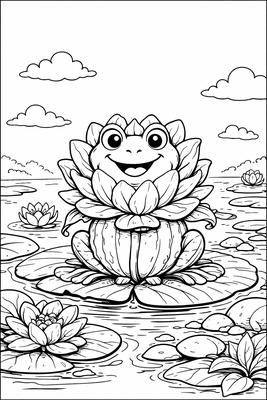 Black and white sample: Lily Frog