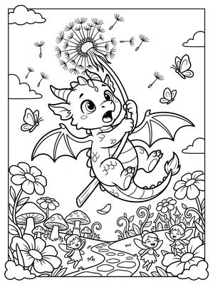 Black and white sample: Dandelion Flight