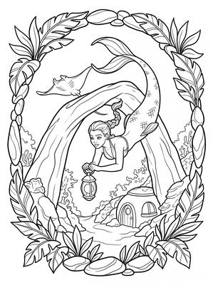 Black and white sample: Maui Mermaid Village Hawaii