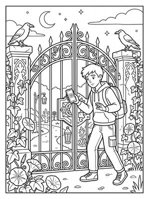 Black and white sample: Midnight Gate