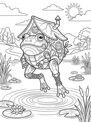 Black and white sample: Frog House