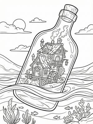 Black and white sample: Bottle House